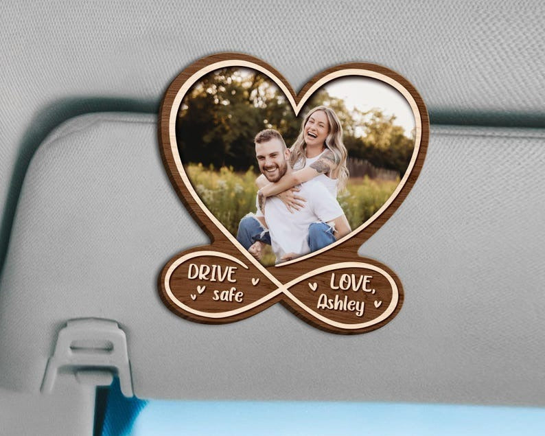Car visor photo clip wooden photo frame photo frame customization photo text customization