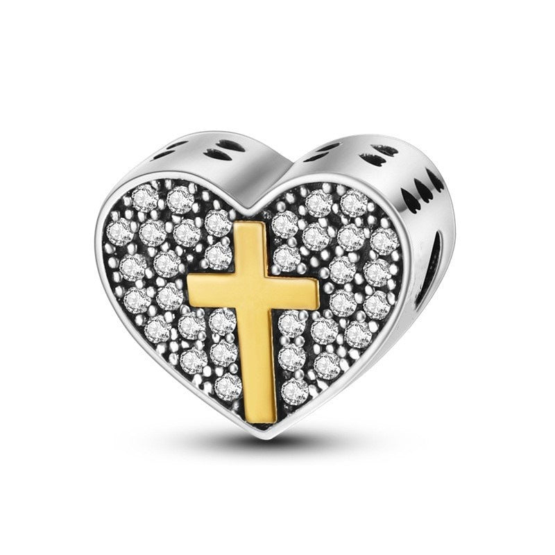 Ocean Wind Dolphin Whale Pendant Beads Copper Plated 925 Silver DIY Beads Bracelet Necklace