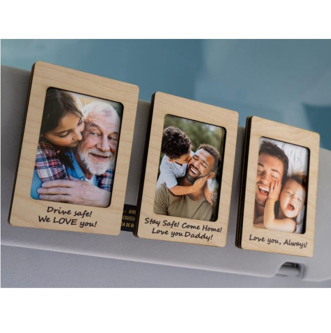 Car visor photo clip wooden photo frame photo frame customization photo text customization