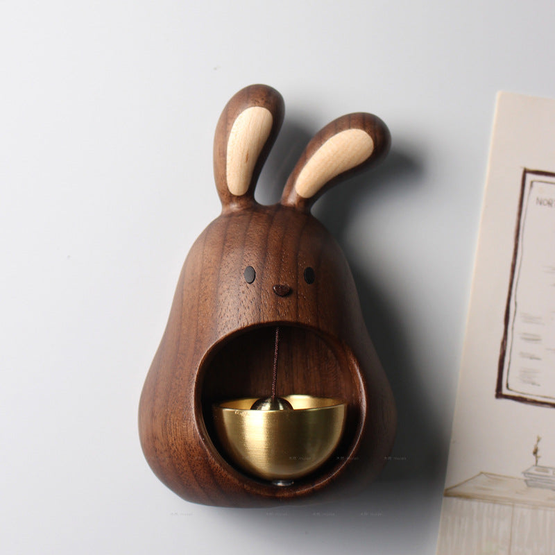Dopamine wind chimes pendant healing department rabbit decorative bell pendant doorbell housewarming gift Japanese copper bell
