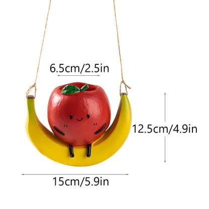 Swing Fruit Flower Pot Ornament Home Creative Balcony Outdoor Hanging Ornament Resin Crafts
