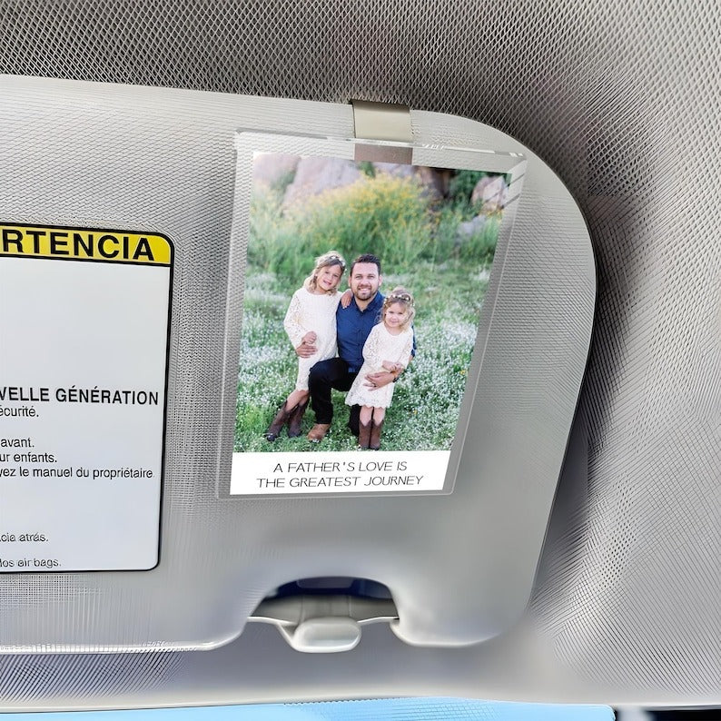 Father's Day gift, visor clip, photo commemoration, a customized dad gift.