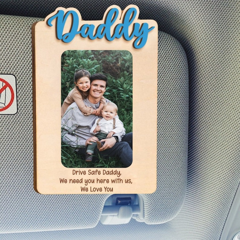 Car visor photo clip wooden photo frame photo frame customization photo text customization