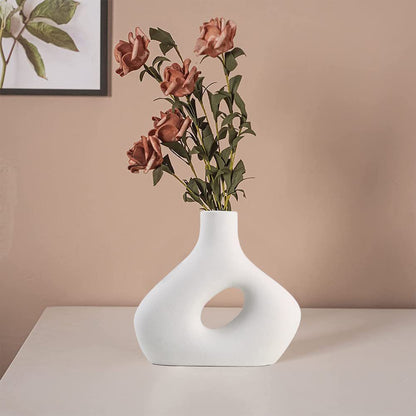 Water transfer marble vase, simple home ceramic flower arrangement, creative decoration
