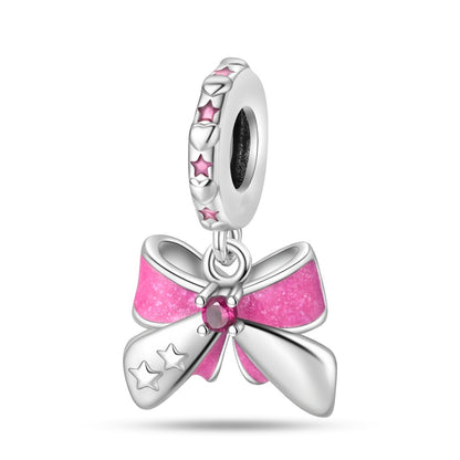 Bobby Pink Fashion Beauty Charm Beads DIY Jewelry Accessories Bracelet Copper Plated 925 Silver