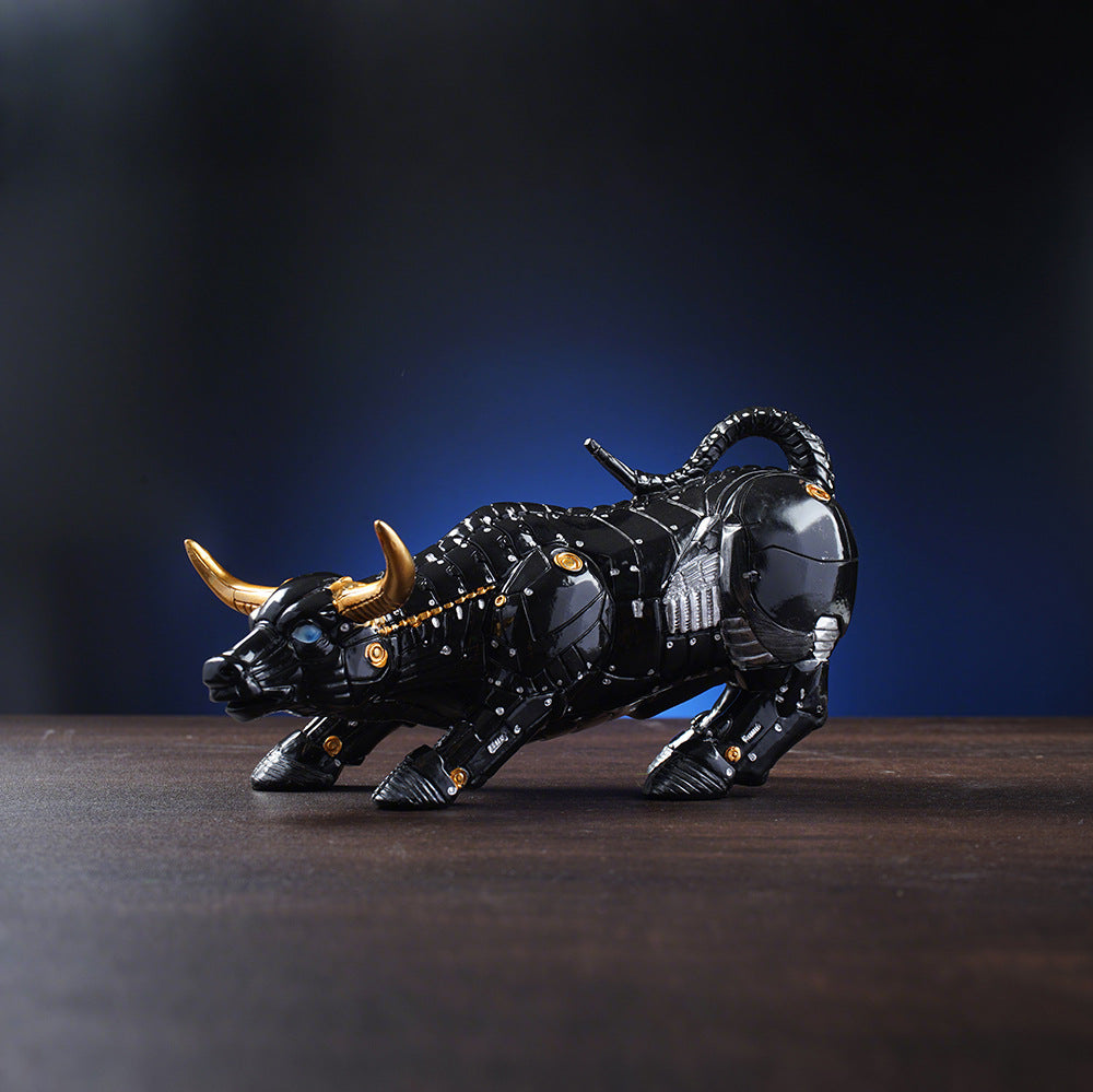 Bitcoin Bull Creative Wall Street Cow Ornament Home Office Desktop Bull Market Resin Crafts