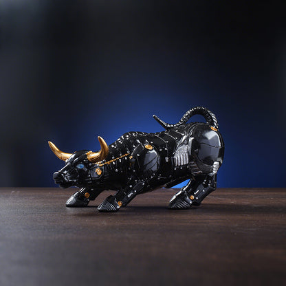 Bitcoin Bull Creative Wall Street Cow Ornament Home Office Desktop Bull Market Resin Crafts