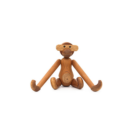 solid wood monkey home ornament creative holiday gift black walnut gibbon pendant wooden handicraft
