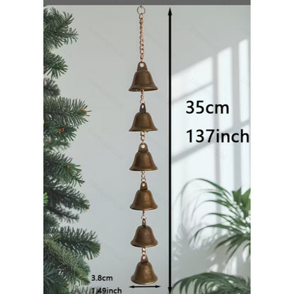 Handmade Metal Wind Chimes Outdoor Wind Chimes - Classic Country Iron Bells with Decorative Chain Creative Bell Pendant