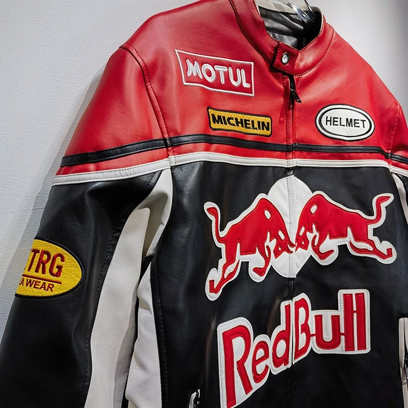 F1 racing suit Red Bull leather jacket Harley motorcycle cycling suit motorcycle jacket
