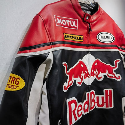 F1 racing suit Red Bull leather jacket Harley motorcycle cycling suit motorcycle jacket