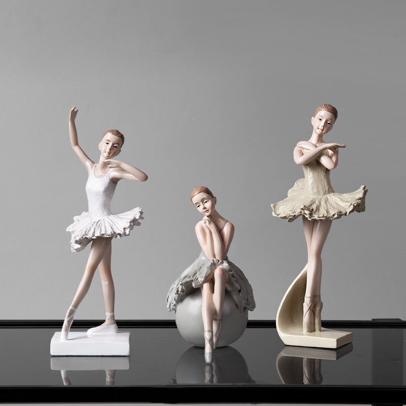 Creative Ballet Girl Ornament ins Wind Dancer Model Room Princess Room Soft Decoration Home Furnishings