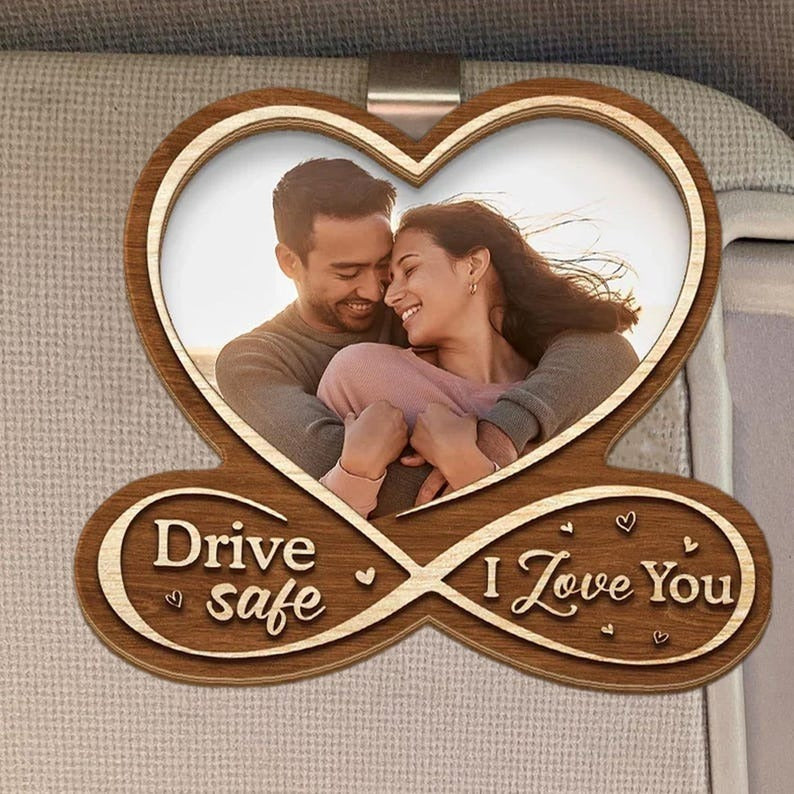 Car visor photo clip wooden photo frame photo frame customization photo text customization