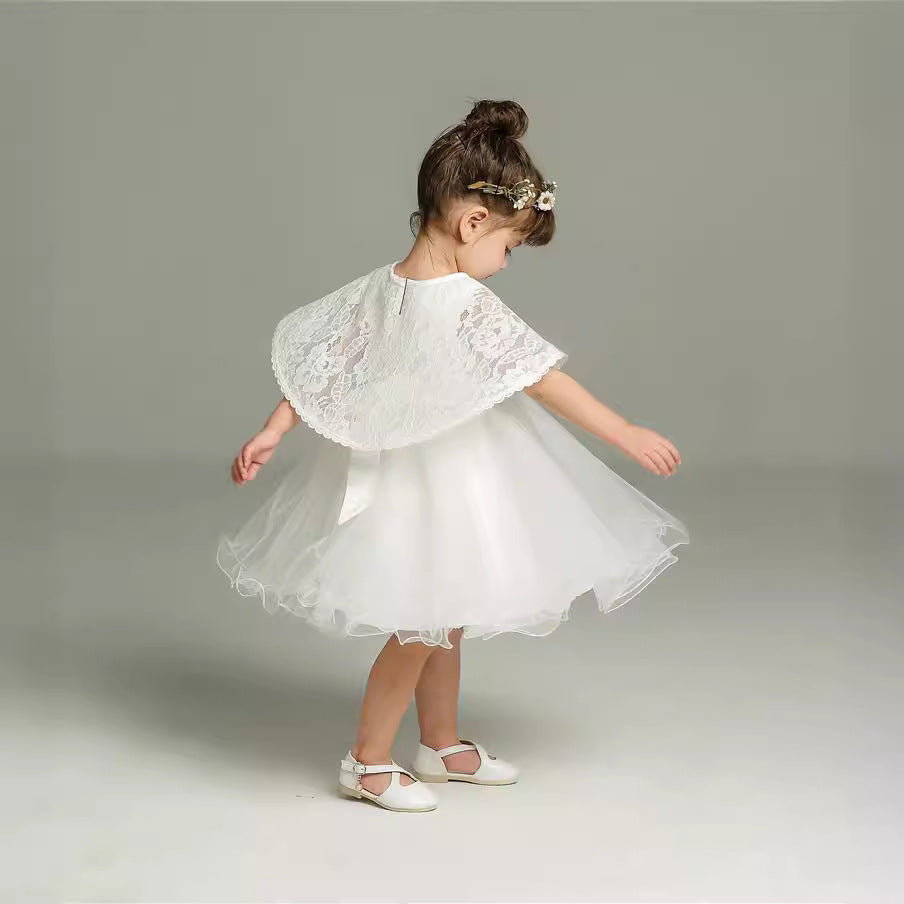 Two-piece baby girl baby 100-day wedding dress princess puffy dress