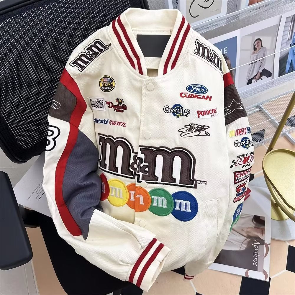 Couple clothing spring and autumn clothing Korean version niche design sense cardigan jacket women ins lightweight jacket