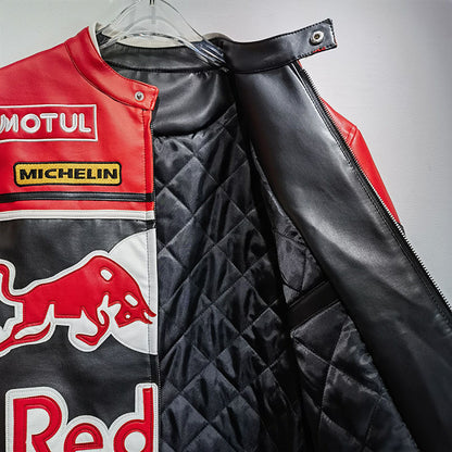 F1 racing suit Red Bull leather jacket Harley motorcycle cycling suit motorcycle jacket
