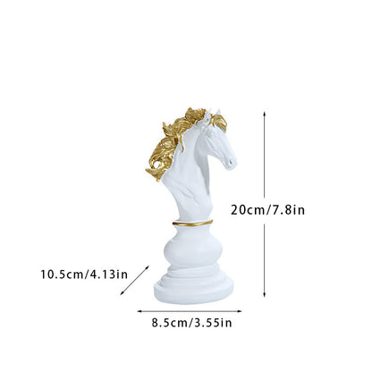 Chess ornaments chess set king war horse queen soft art resin crafts