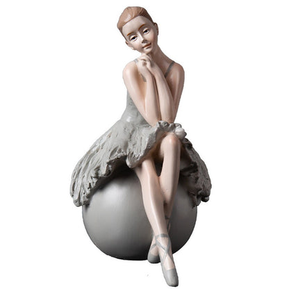 Creative Ballet Girl Ornament ins Wind Dancer Model Room Princess Room Soft Decoration Home Furnishings