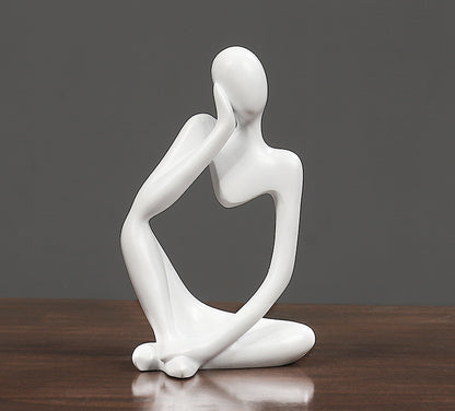 mini thinking resin ornament abstract figure handicraft light luxury home decoration